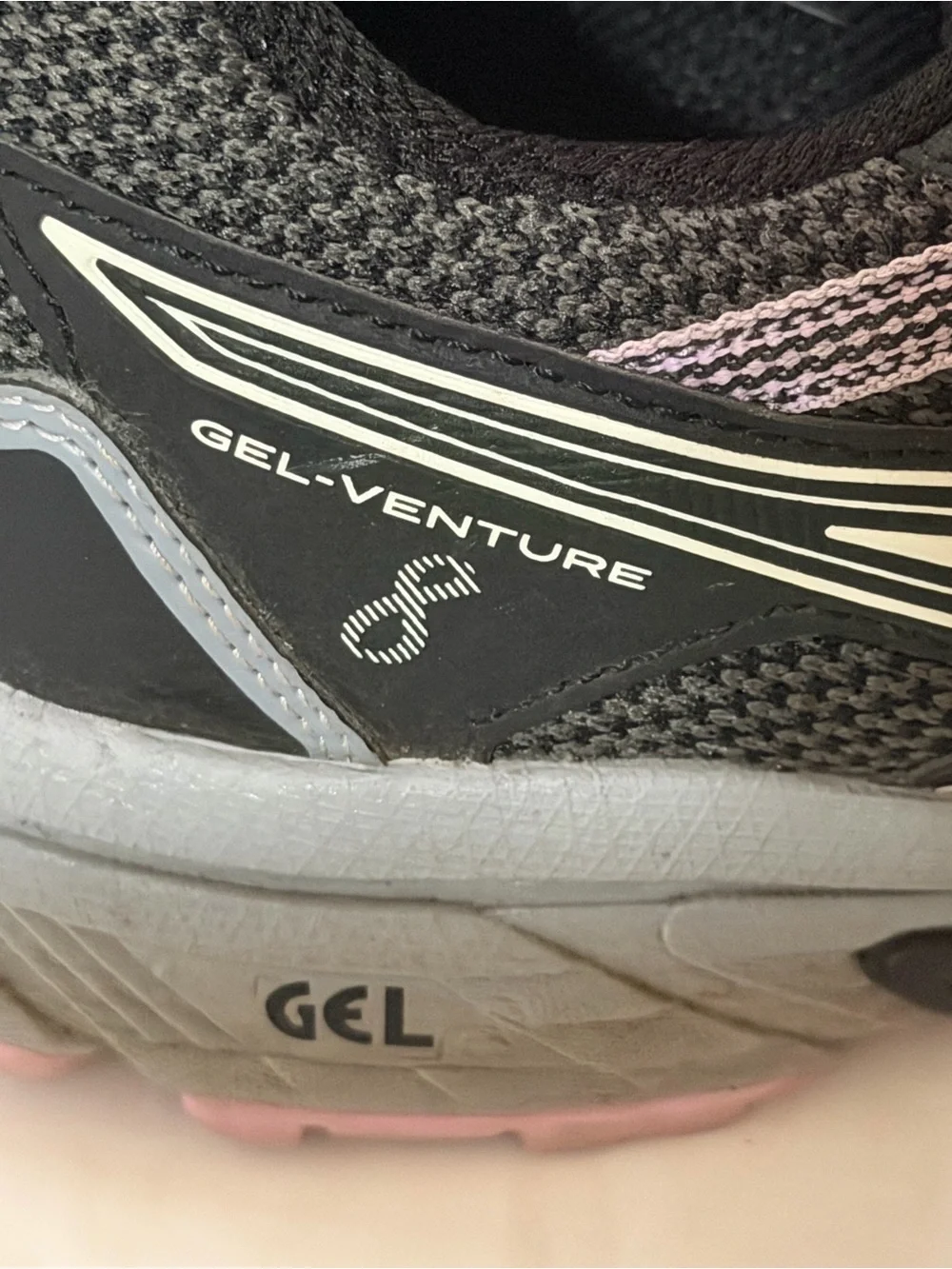 ASICS Women's Black with Pink Accents Trail Running Shoes